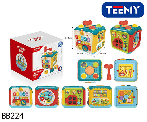 JUGUETE SENSORIAL CUBO DE ACTIVIDADES 6 EN 1, 3 DEL MISMO POR MAYOR  (BB224)