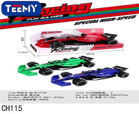 CARRO FORMULA 1 , PRECIO PUBLICADO ES AL POR MAYOR Y DEBEN SER 3 UNIDADES DEL MISMO  (CH115)