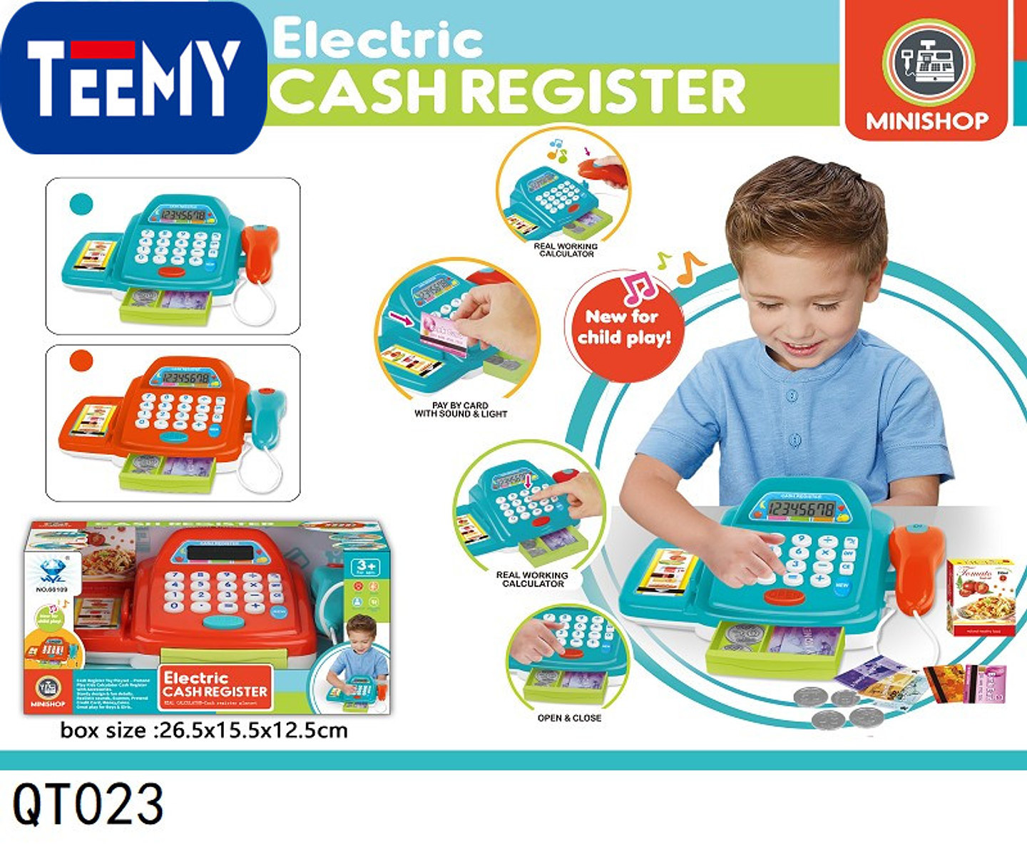 CAJA REGISTRADORA  ,PRECIO PUBLICADO ES AL POR MAYOR Y DEBEN SER 3 UNIDADES DEL MISMO  (QT023) 1