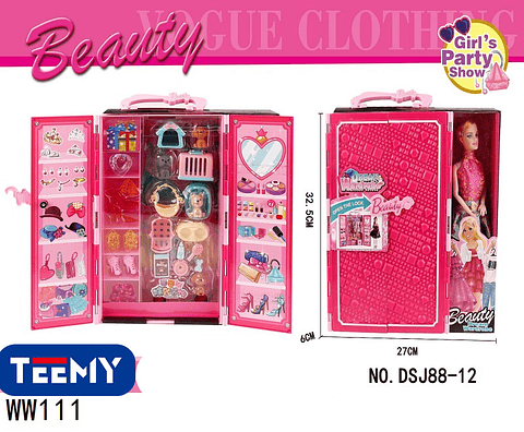 MUÑECA CON ACCESORIOS , PRECIO PUBLICADO ES AL POR MAYOR Y DEBEN SER 3 UNIDADES DEL MISMO  (WW111)