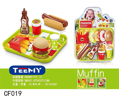 JUEGOS DE COMIDA , PRECIO PUBLICADO ES AL POR MAYOR Y DEBEN SER 3 UNIDADES DEL MISMO  (CF019)