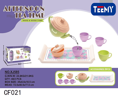 JUEGO DE TE , PRECIO PUBLICADO ES AL POR MAYOR Y DEBEN SER 3 UNIDADES DEL MISMO  (CF021)