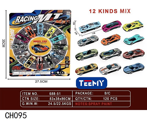SET DE CARROS, PRECIO PUBLICADO ES AL POR MAYOR Y DEBEN SER 3 UNIDADES DEL MISMO  (CH095)