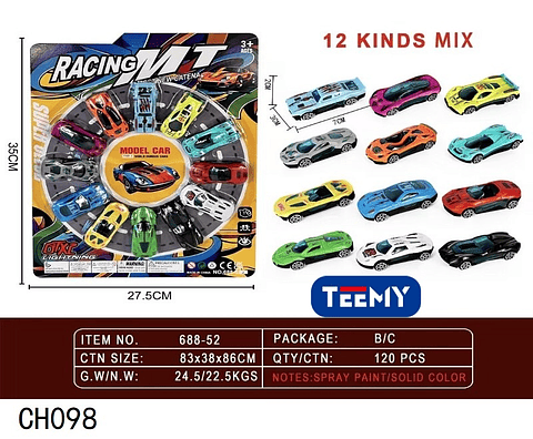 SET DE CARROS, PRECIO PUBLICADO ES AL POR MAYOR Y DEBEN SER 3 UNIDADES DEL MISMO  (CH098)