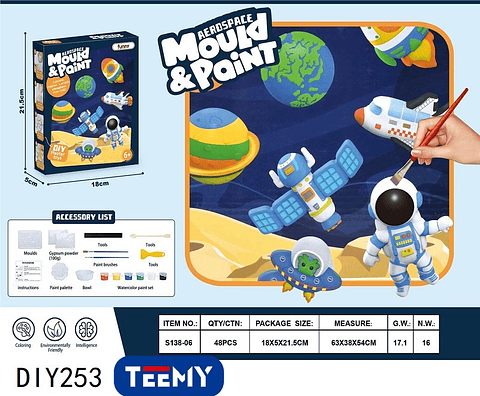 ASTRONAUTA PARA DIBUJAR, PRECIO PUBLICADO ES AL POR MAYOR Y DEBEN SER 3 UNIDADES DEL MISMO  (DIY253)