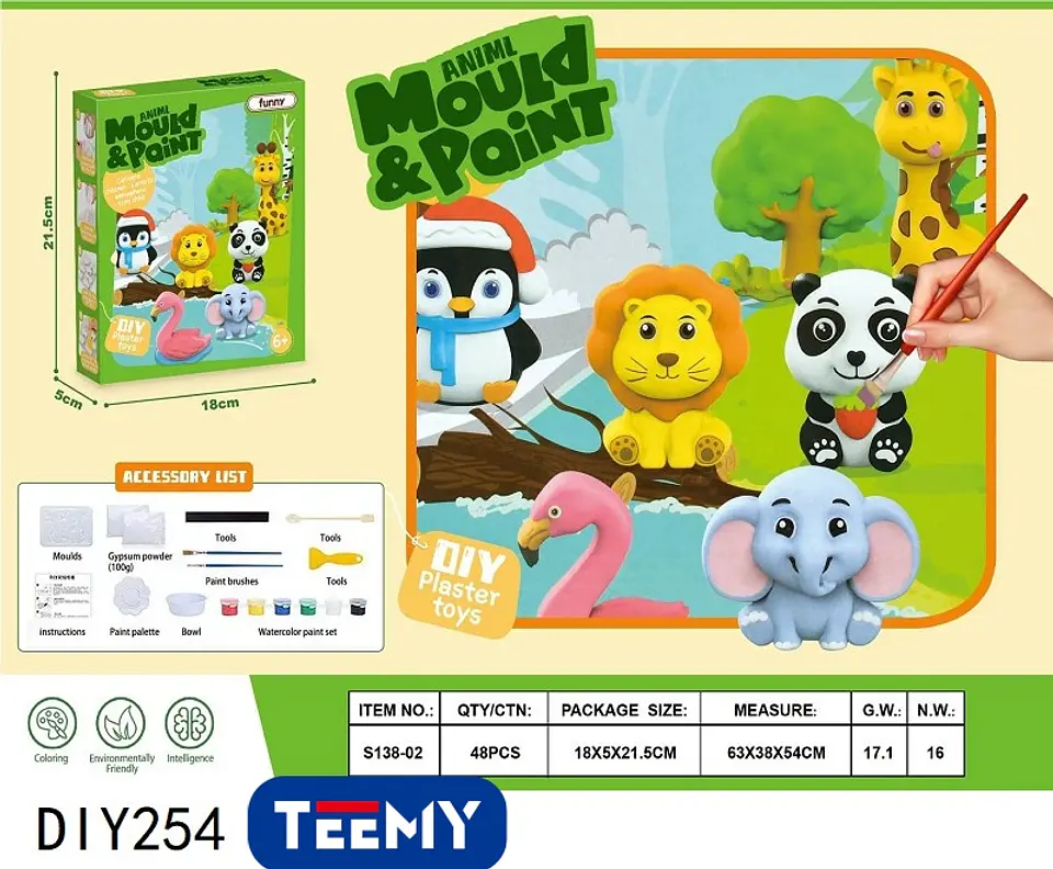 ANIMALES PARA PINTAR, 3 DEL MISMO POR MAYOR  (DIY254) 1