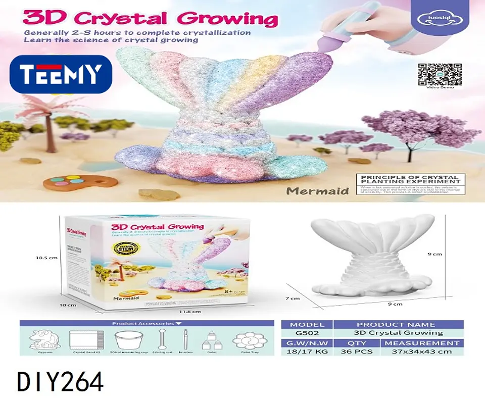 JUEGO DE SIRENA CRISTAL , 3 DEL MISMO POR MAYOR  (DIY264) 1