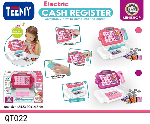 CAJA REGISTRADORA  ,PRECIO PUBLICADO ES AL POR MAYOR Y DEBEN SER 3 UNIDADES DEL MISMO  (QT022)