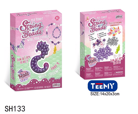 JUEGO DE MANUALIDADES PARA HACER COLLARES , PRECIO PUBLICADO ES AL POR MAYOR Y DEBEN SER 3 UNIDADES DEL MISMO  (SH133)