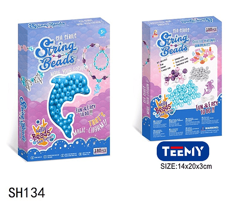 JUEGO DE MANUALIDADES PARA HACER COLLARES , PRECIO PUBLICADO ES AL POR MAYOR Y DEBEN SER 3 UNIDADES DEL MISMO  (SH134)