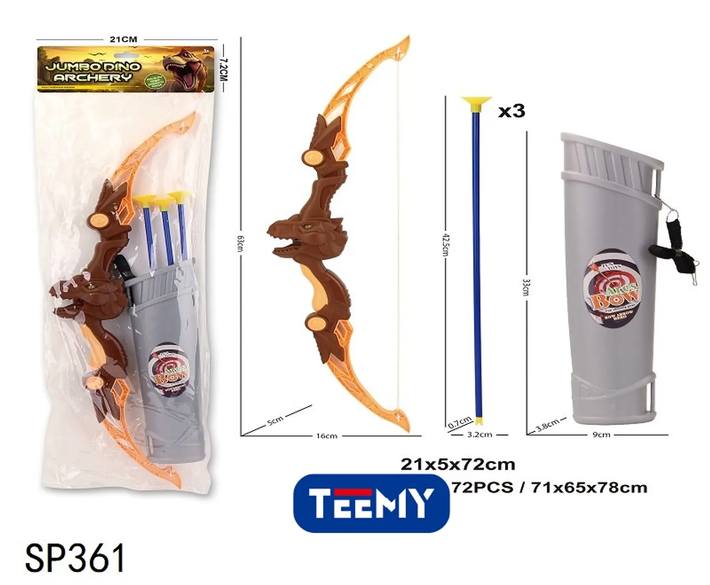 FLECHA CON ARCO, 3 DEL MISMO POR MAYOR  (SP361) 1