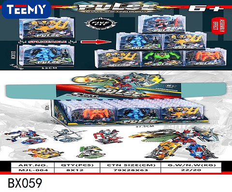 TRANSFORMER PAQUETE 12 PIEZAS  (BX059)