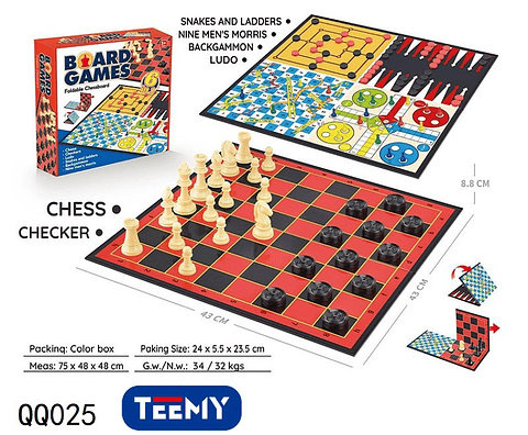 JUEGO DE MESA 6 EN 1 , PRECIO PUBLICADO ES AL POR MAYOR Y DEBEN SER 3 UNIDADES DEL MISMO 