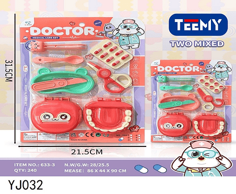 JUEGO DE DOCTOR , PRECIO PUBLICADO ES AL POR MAYOR Y DEBEN SER 3 UNIDADES DEL MISMO  (YJ032)