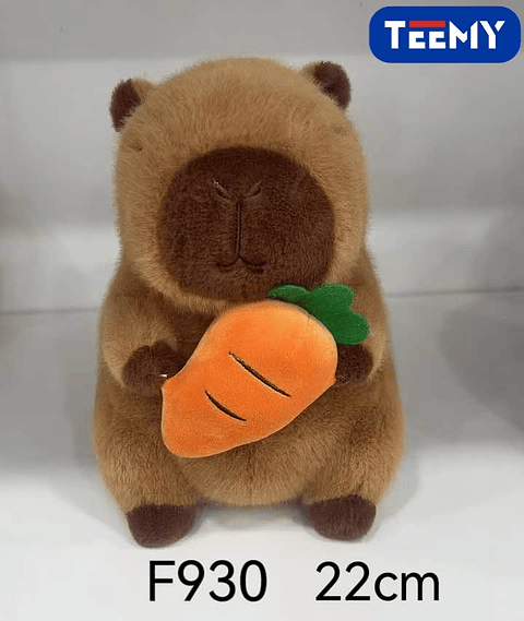 PELUCHE CAPYBARA 22 CM  , PRECIO PUBLICADO ES AL POR MAYOR Y DEBEN SER 3 UNIDADES DEL MISMO  (F930)