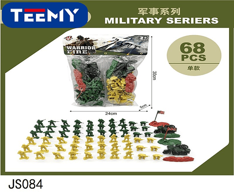 SOLDADOS JUGUETE 68 PIEZAS , PRECIO PUBLICADO ES AL POR MAYOR Y DEBEN SER 3 UNIDADES DEL MISMO  (JS084)