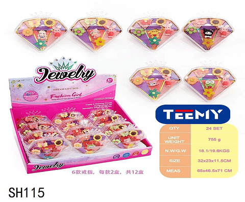 JUGUETE JOYERIA PAQUETE 12 PIEZAS (SH115)