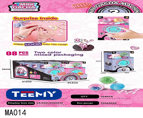 CAJA SORPRESA PAQUETE 8 PIEZAS (MA014)