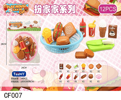 JUGUETE COMIDA  , 3 DEL MISMO POR MAYOR  (CF007)