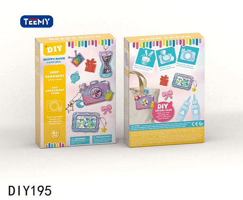 JUEGO CON CRISTALES Y PEGAMENTO, PRECIO PUBLICADO ES AL POR MAYOR Y DEBEN SER 3 UNIDADES DEL MISMO  (DIY195)