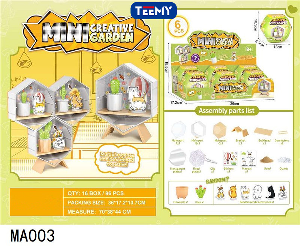 CAJA SORPRESA JARDIN CON ANIMALES PAQUETE 6 PIEZAS (MA003) 1