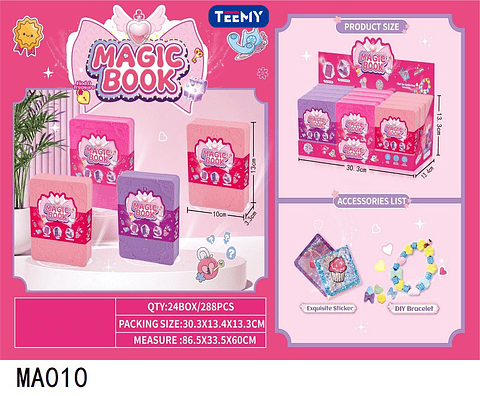 LIBRO MAGICO CON ACCESORIOS PAQUETE 12 PIEZAS (MA010)