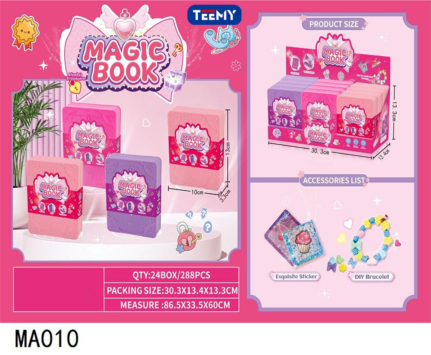 LIBRO MAGICO CON ACCESORIOS PAQUETE 12 PIEZAS (MA010) 1