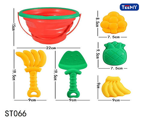 BALDE DE PLAYA CON ACCESORIOS, PRECIO PUBLICADO ES AL POR MAYOR Y DEBEN SER 3 UNIDADES DEL MISMO  (ST066)