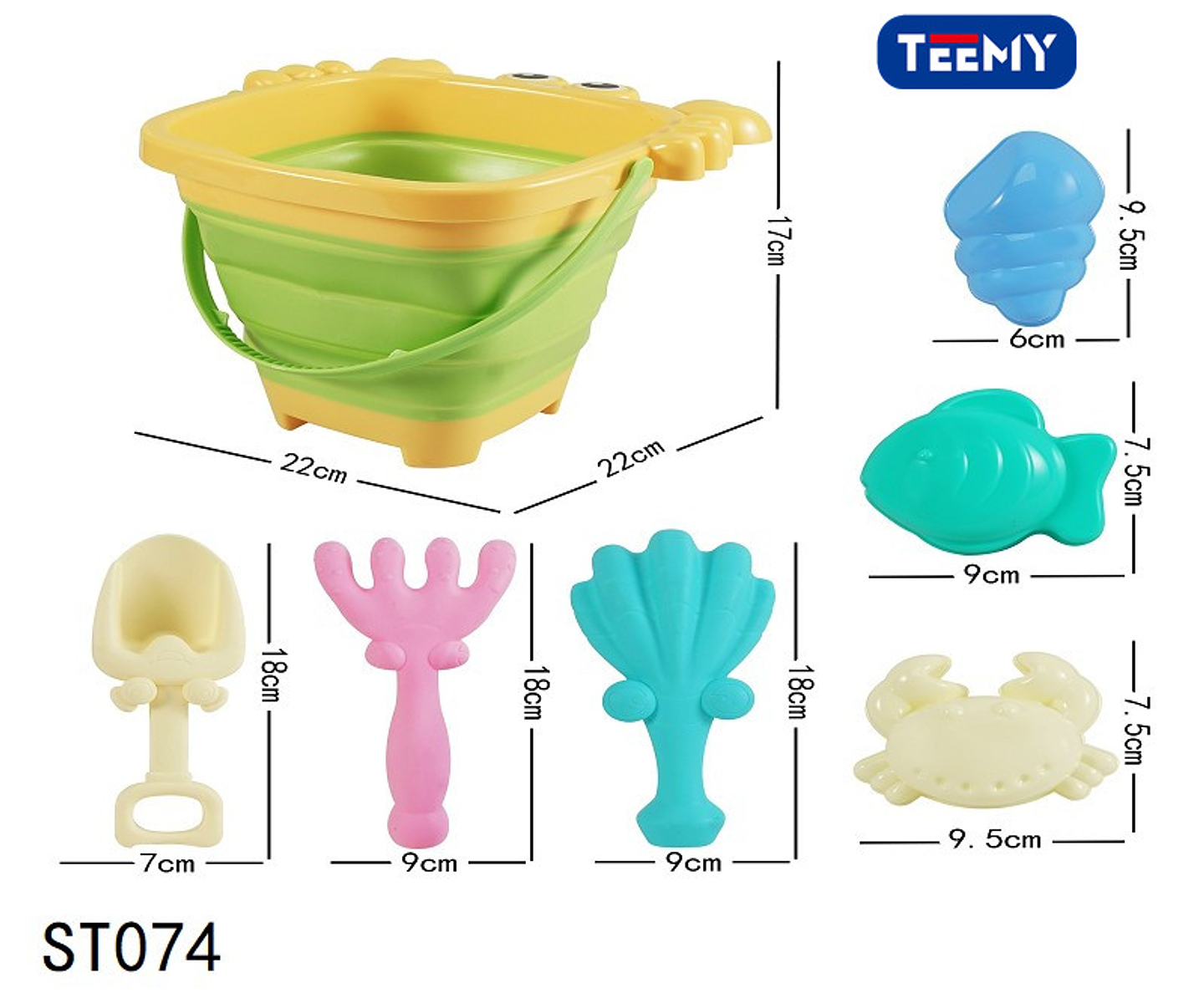 BALDE DE PLAYA PLEGABLE CON ACCESORIOS, PRECIO PUBLICADO ES AL POR MAYOR Y DEBEN SER 3 UNIDADES DEL MISMO  (ST074) 1