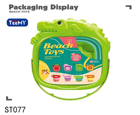 BALDE DE PLAYA PLEGABLE COCODRILO, PRECIO PUBLICADO ES AL POR MAYOR Y DEBEN SER 3 UNIDADES DEL MISMO  (ST077)