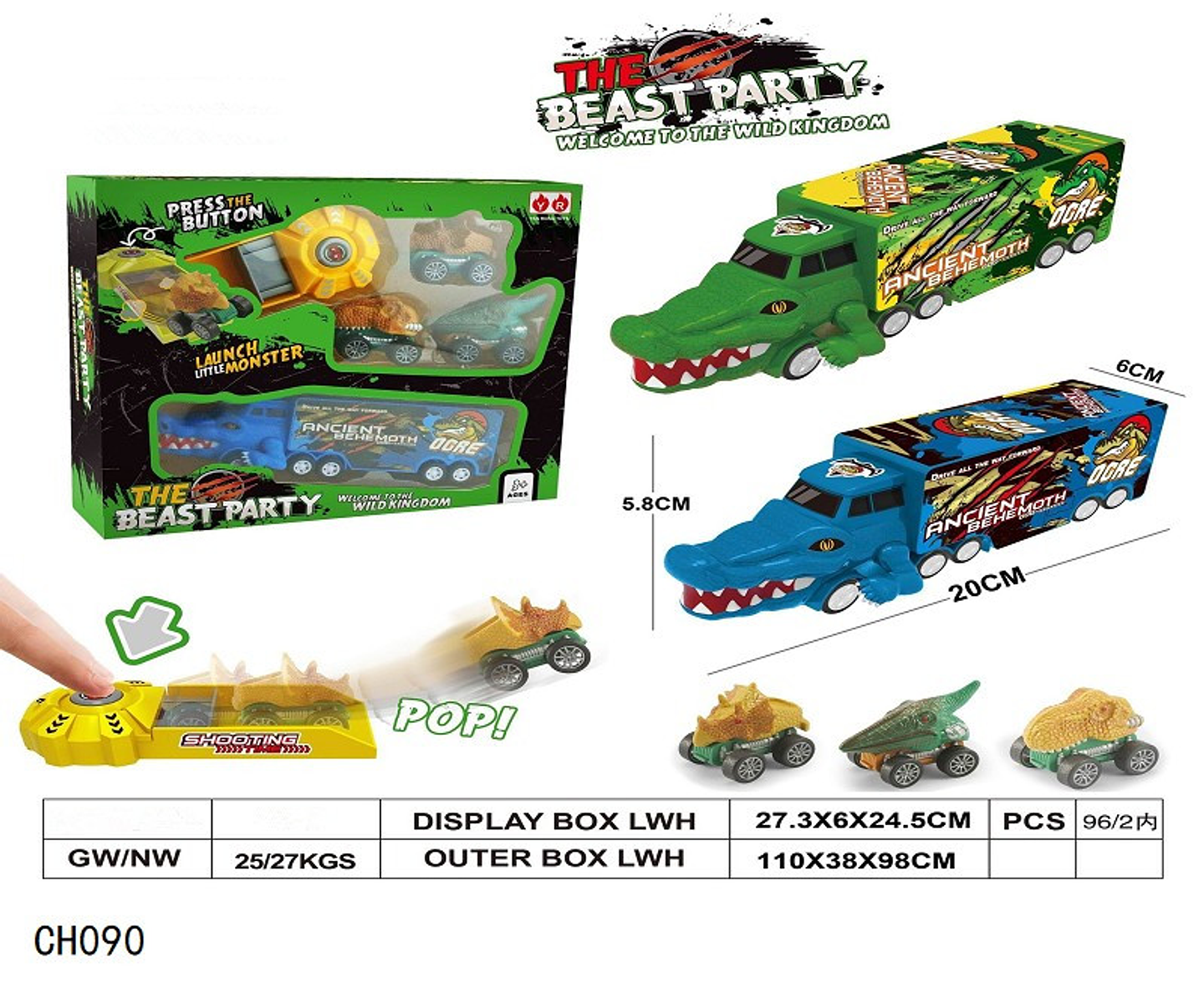 CAMION DE JUGUETE CON CARROS , 3 DEL MISMO POR MAYOR  (CH090) 1