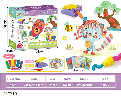 JUEGO PLASTICILINA , 3 DEL MISMO POR MAYOR  (DIY210)