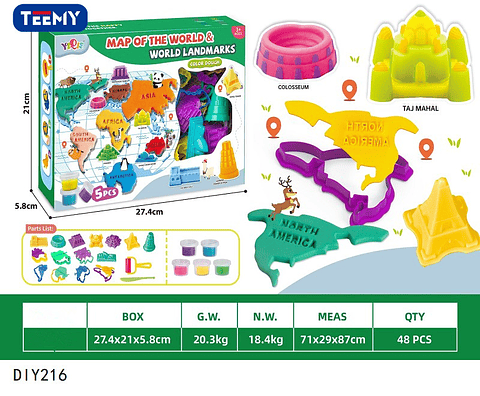 JUEGO PLASTICILINA, 3 DEL MISMO POR MAYOR  (DIY216)