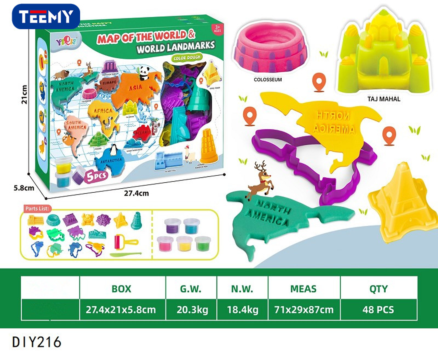 JUEGO PLASTICILINA, 3 DEL MISMO POR MAYOR  (DIY216) 1