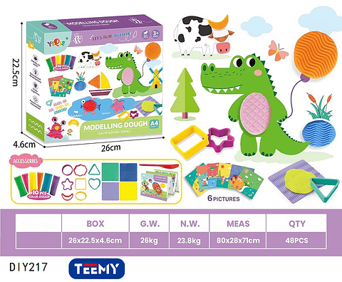 JUEGO PLASTICILINA, 3 DEL MISMO POR MAYOR  (DIY217)