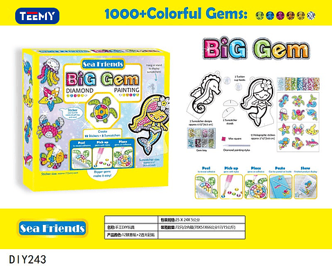 JUEGO DE GEMAS, PRECIO PUBLICADO ES AL POR MAYOR Y DEBEN SER 3 UNIDADES DEL MISMO  (DIY243)