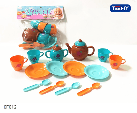 JUEGO DE TE , PRECIO PUBLICADO ES AL POR MAYOR Y DEBEN SER 3 UNIDADES DEL MISMO  (CF012)