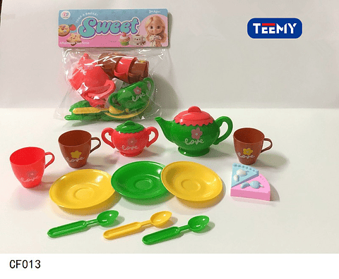 JUEGO DE TE , PRECIO PUBLICADO ES AL POR MAYOR Y DEBEN SER 3 UNIDADES DEL MISMO  (CF013)