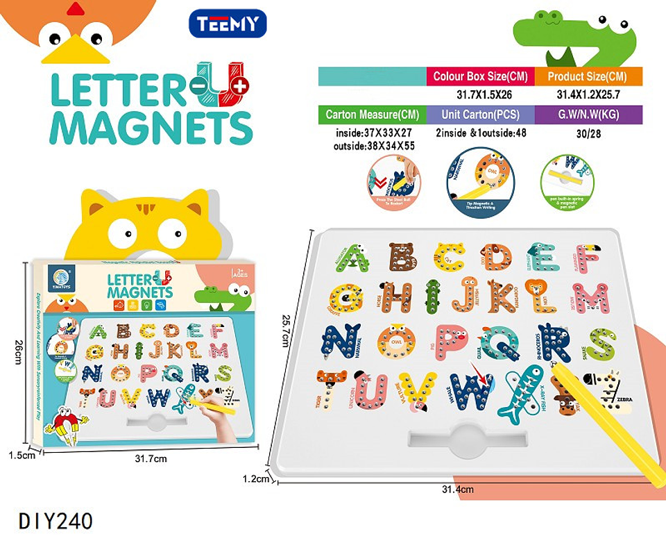 JUEGO MAGNETICO DE LETRAS , PRECIO PUBLICADO ES AL POR MAYOR Y DEBEN SER 3 UNIDADES DEL MISMO  (DIY240) 1