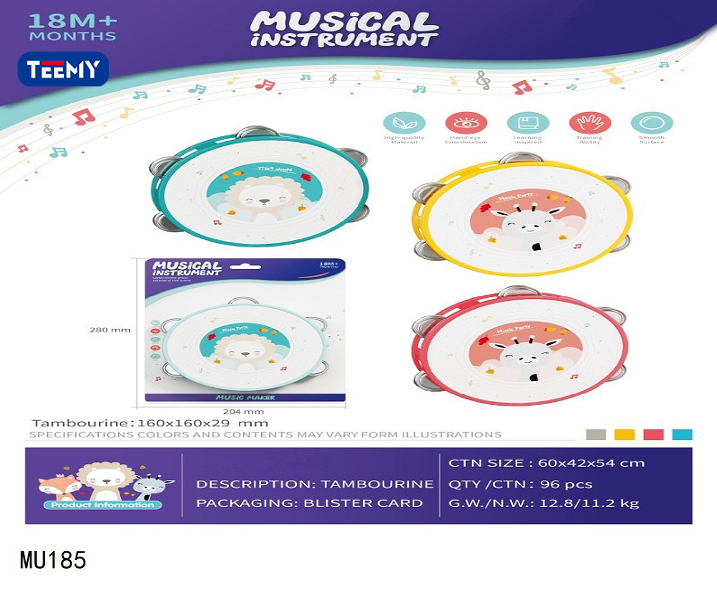 JUGUETE MUSICAL , PRECIO PUBLICADO ES AL POR MAYOR Y DEBEN SER 3 UNIDADES DEL MISMO  (MU185) 1