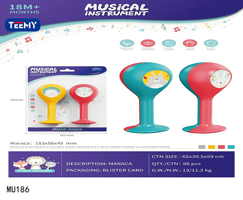 JUGUETE MUSICAL , PRECIO PUBLICADO ES AL POR MAYOR Y DEBEN SER 3 UNIDADES DEL MISMO  (MU186)