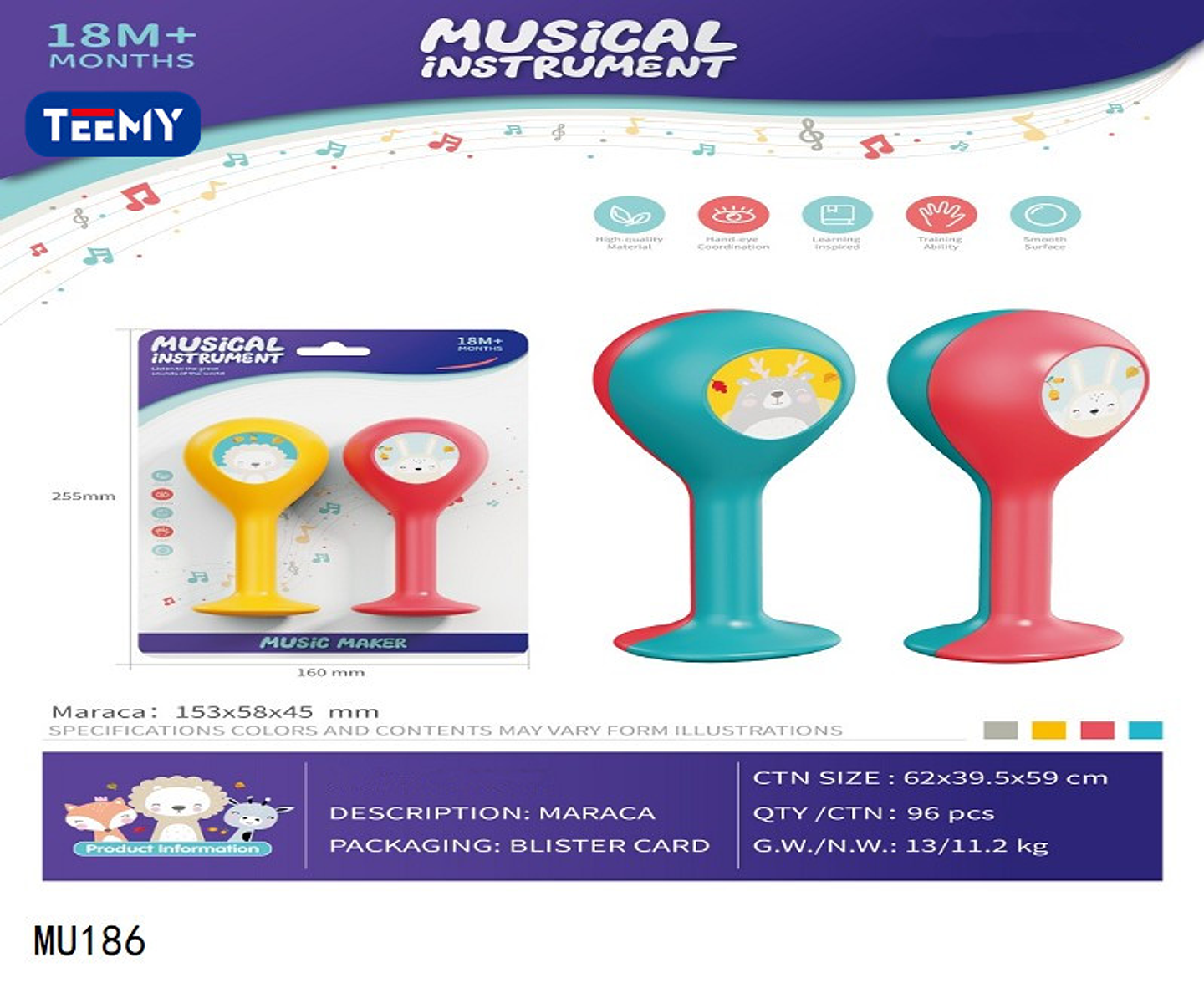 JUGUETE MUSICAL , PRECIO PUBLICADO ES AL POR MAYOR Y DEBEN SER 3 UNIDADES DEL MISMO  (MU186) 1