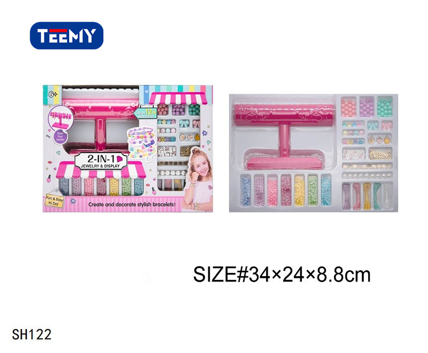 JUEGO MANUALIDADES PARA HACER PULSERAS 2 EN 1,  PRECIO PUBLICADO ES AL POR MAYOR Y DEBEN SER 3 UNIDADES DEL MISMO  (SH122) 1