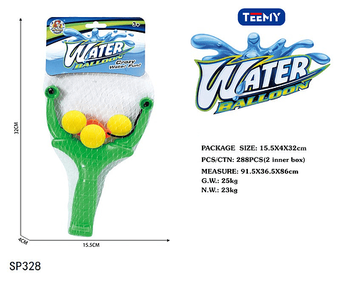 JUEGO BOMBAS DE AGUA , PRECIO PUBLICADO ES AL POR MAYOR Y DEBEN SER 3 UNIDADES DEL MISMO  (SP328)