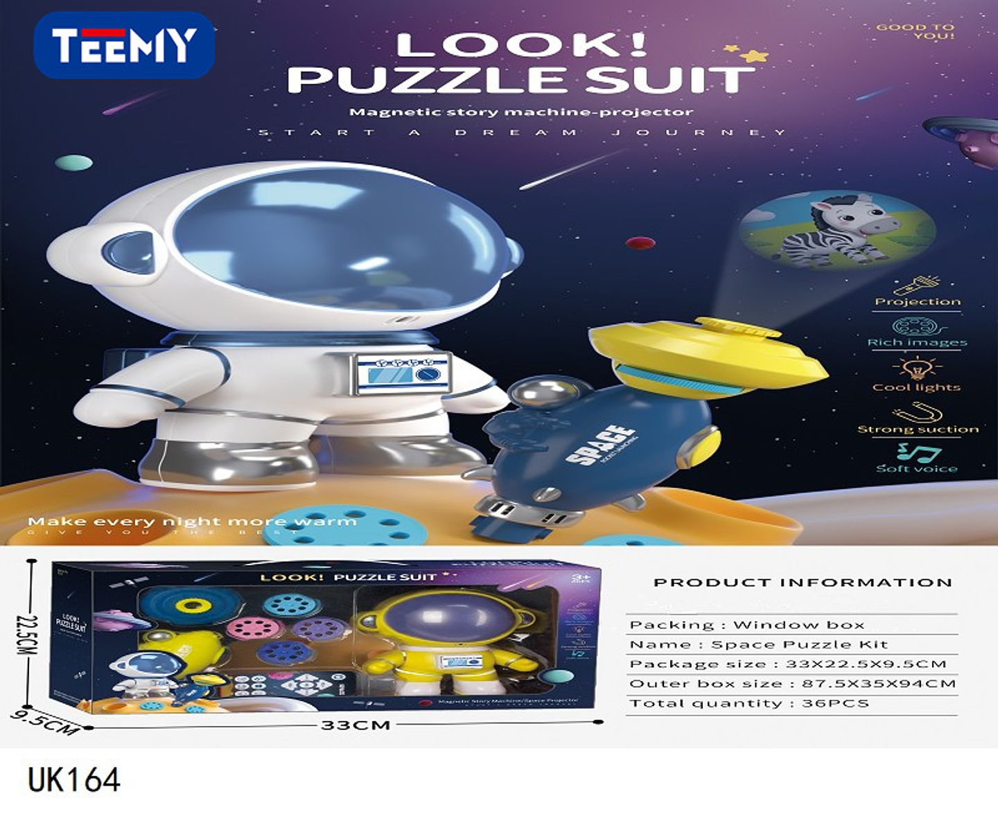 PROYECTOR ASTRONAUTA, PRECIO PUBLICADO ES AL POR MAYOR Y DEBEN SER 3 UNIDADES DEL MISMO  (UK164) 1