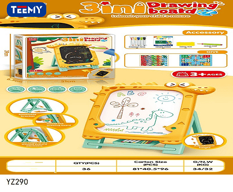PIZARRA DIBUJAR 3 EN 1, 3 DEL MISMO POR MAYOR  (YZ290)