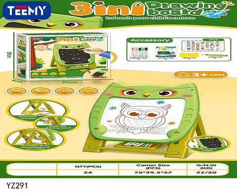 PIZARRA DIBUJAR 3 EN 1, 3 DEL MISMO POR MAYOR  (YZ291)