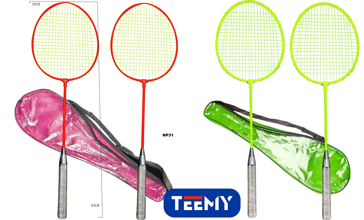 RAQUETAS BADMINTON, PRECIO PUBLICADO ES AL POR MAYOR Y DEBEN SER 3 UNIDADES DEL MISMO  (NP31) 1