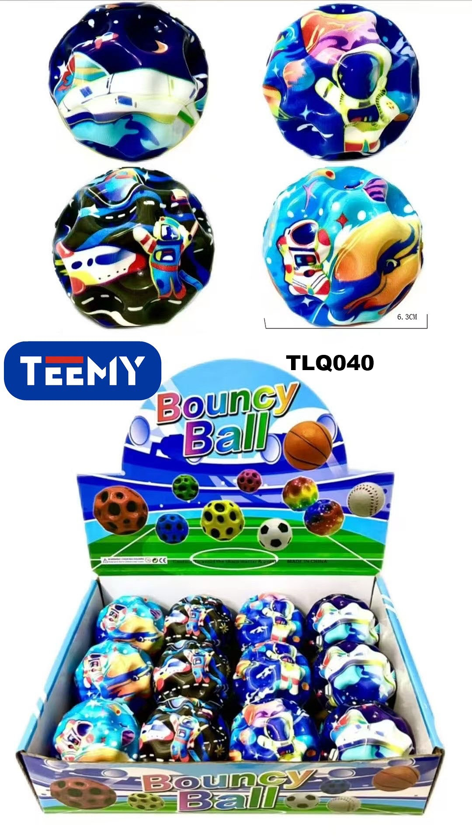 PELOTA SALTARINA PAQUETE 12 PIEZAS (TLQ040) 1