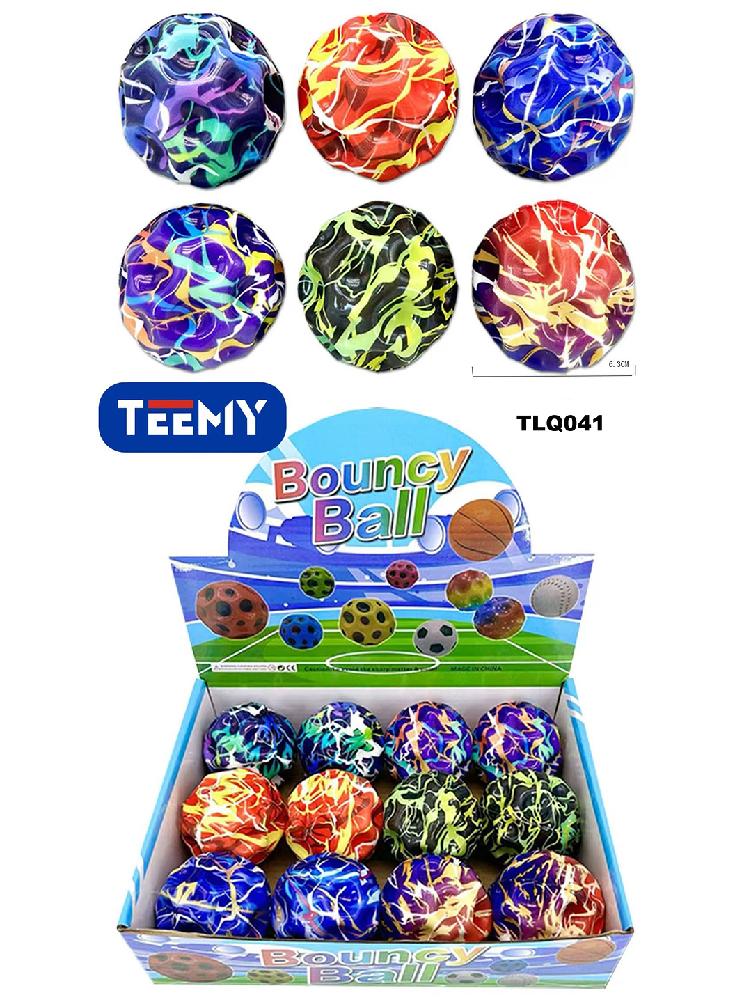 PELOTA SALTARINA PAQUETE 12 PIEZAS 1